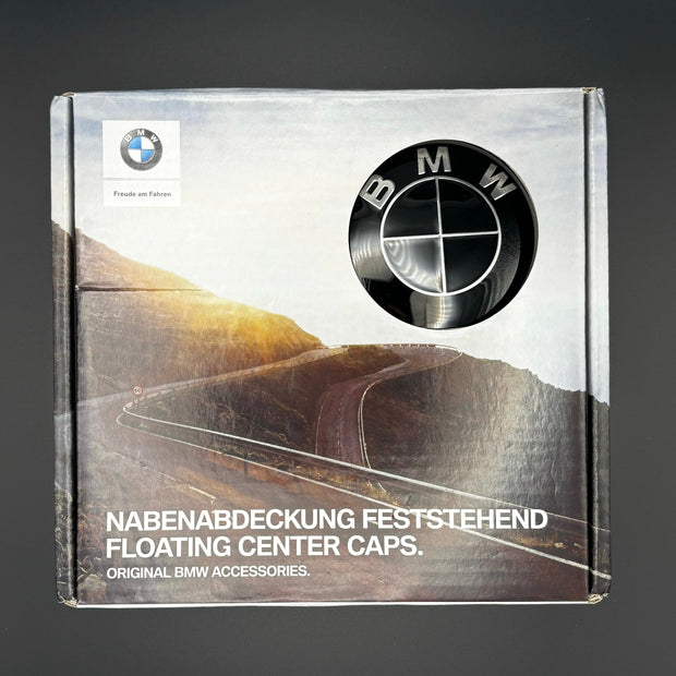 4er Set Original BMW Nabendeckel Feststehend Spinner All Black nabennerd24.de