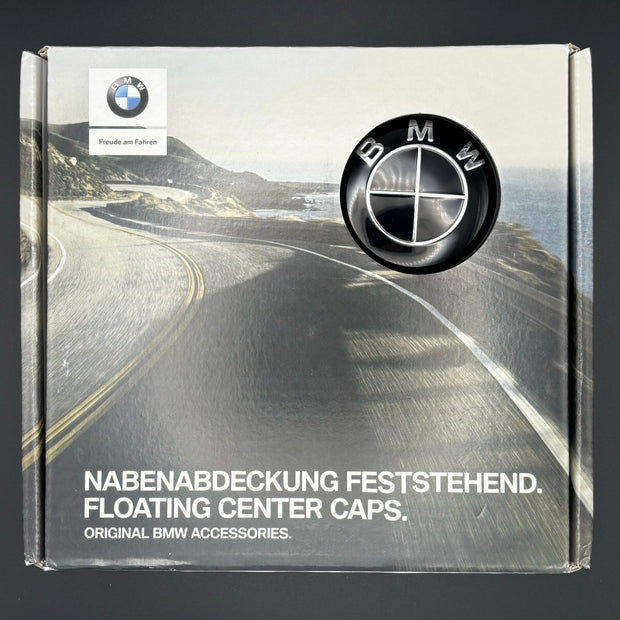 4er Set Original BMW Nabendeckel Feststehend Spinner All Black nabennerd24.de
