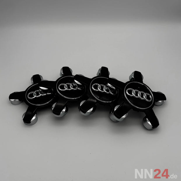 4er Set Audi Nabendeckel Schwarz nabennerd24.de