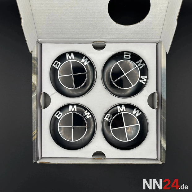 4er Set BMW Nabendeckel Feststehend All Black (Kopie) nabennerd24.de