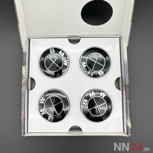 4er Set BMW Nabendeckel Feststehend All Black nabennerd24.de