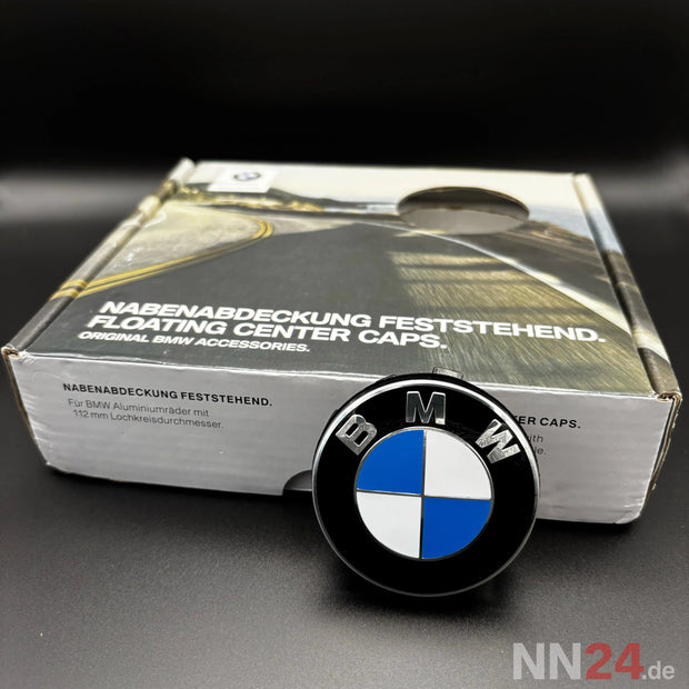 4er Set BMW Nabendeckel Feststehend Blau/Weiß nabennerd24.de