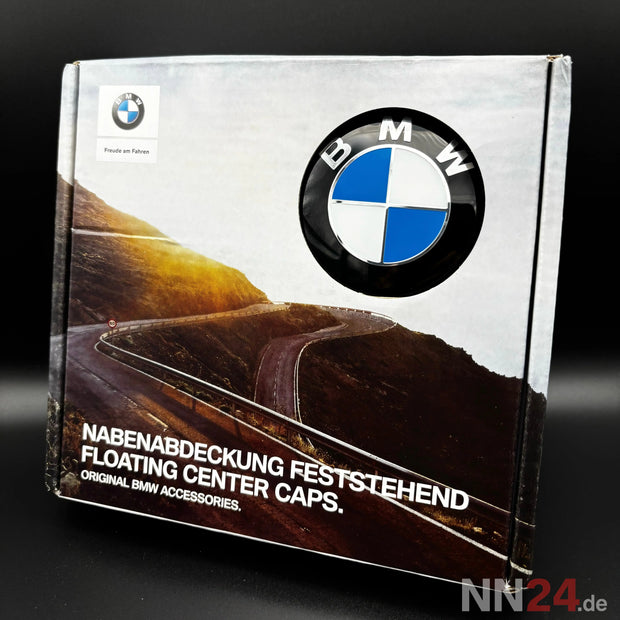 4er Set BMW Nabendeckel Feststehend Blau/Weiß nabennerd24.de