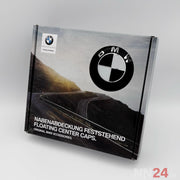 4er Set BMW Nabendeckel Feststehend Schwarz/Weiß nabennerd24.de