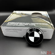 4er Set BMW Nabendeckel Feststehend Schwarz/Weiß nabennerd24.de