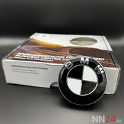 4er Set BMW Nabendeckel Feststehend Schwarz/Weiß nabennerd24.de