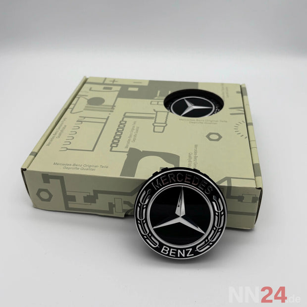 4er Set Mercedes-Benz Dynamic Nabendeckel Schwarz nabennerd24.de