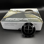 4er Set Original BMW Nabendeckel Feststehend Spinner All Black nabennerd24.de
