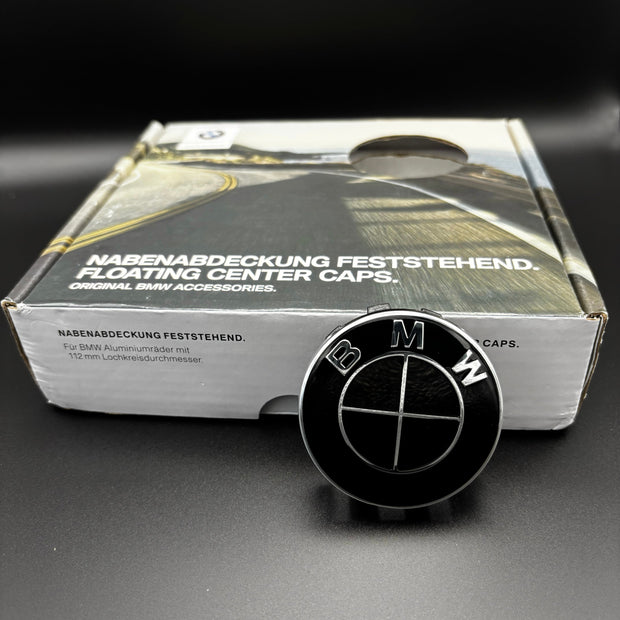 4er Set Original BMW Nabendeckel Feststehend Spinner All Black nabennerd24.de