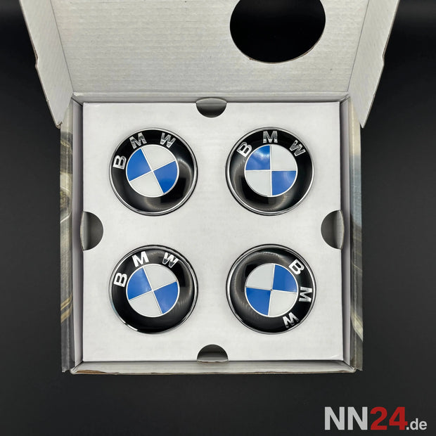 Original BMW Nabenabdeckung Feststehend Spinning Caps 56mm Blau- Einzeln nabennerd24.de